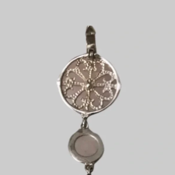 ‼️💥PRICE DROP ☄️ Sterling Silver Rhinestone Rose Quartz Pendant - Picture 8 of 11